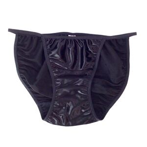Vintage Victoria's Secret Second Skin Satin String Bikini Panty